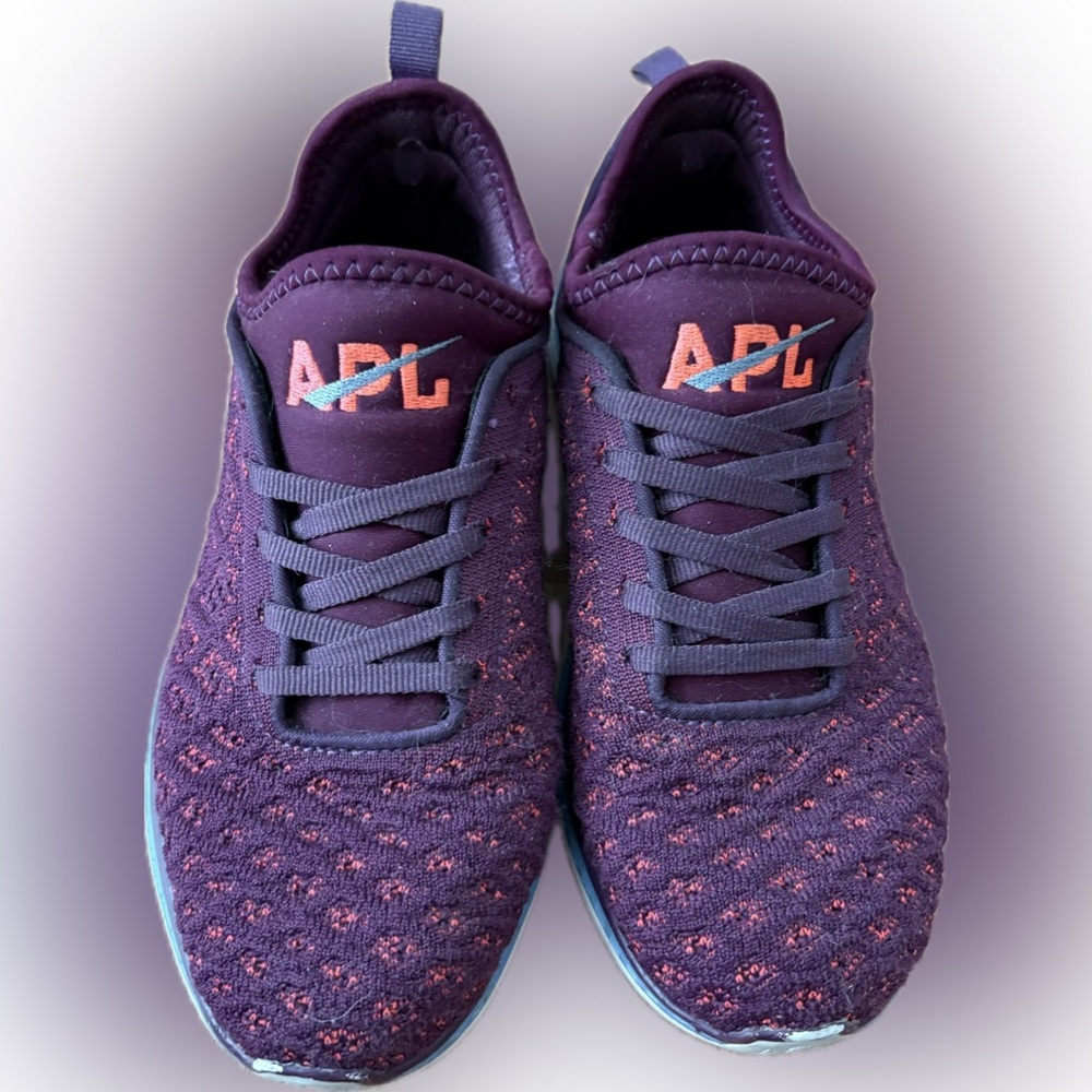 APL Women's Dark Purple and Coral Sneakers